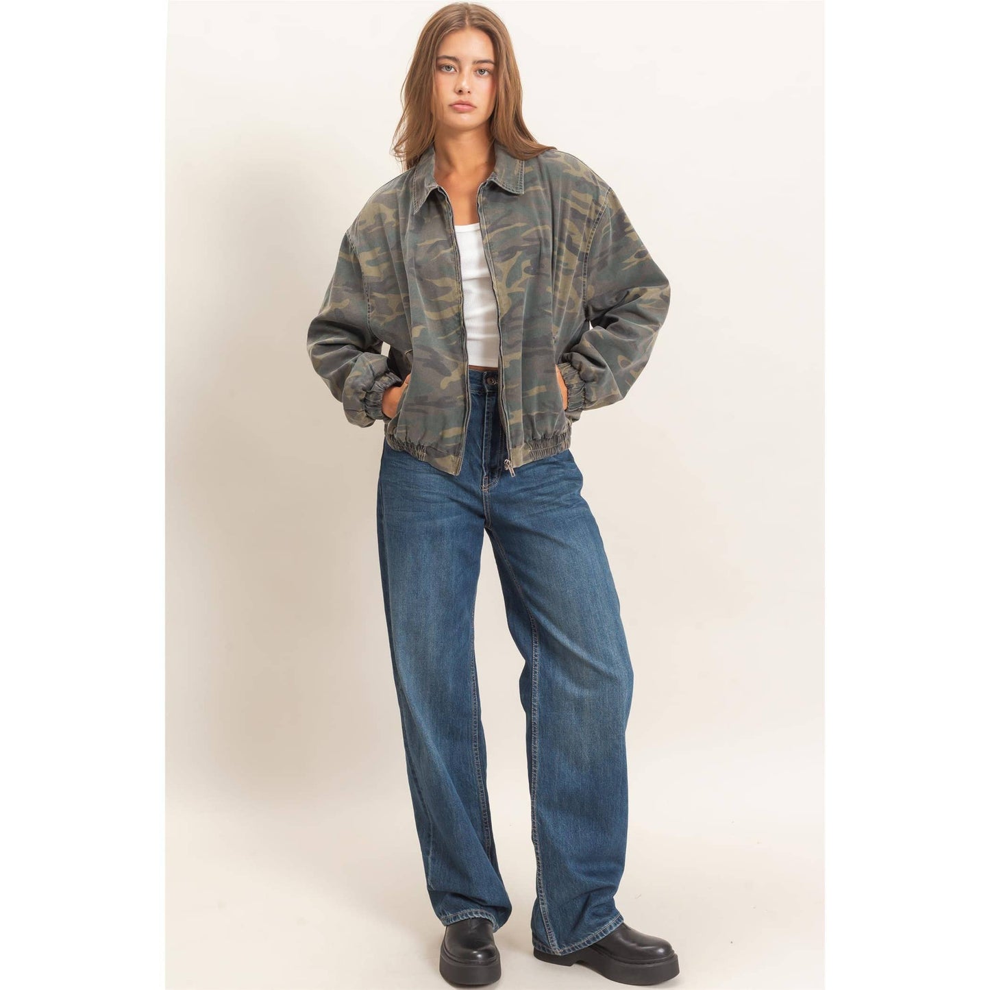 Camouflage Zip-Up Jacket