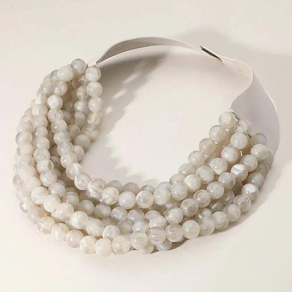 CHUNKY BEADED LAYERED NECKLACE