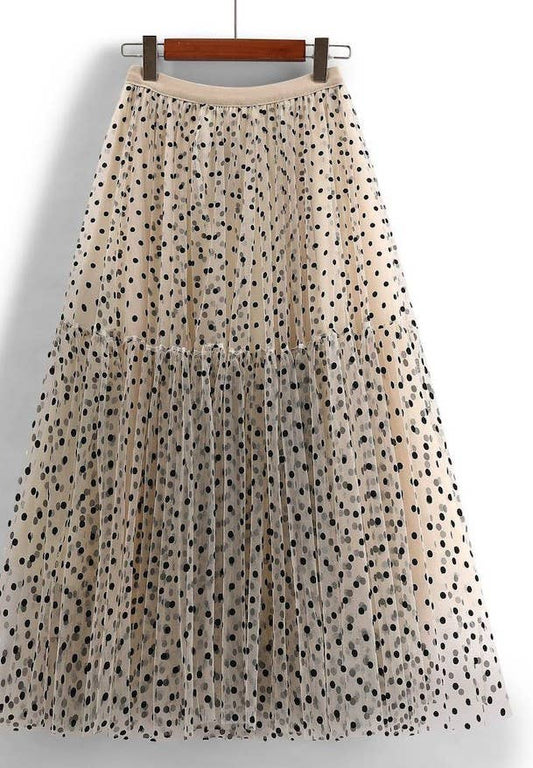 Polka Dot Midi Skirt