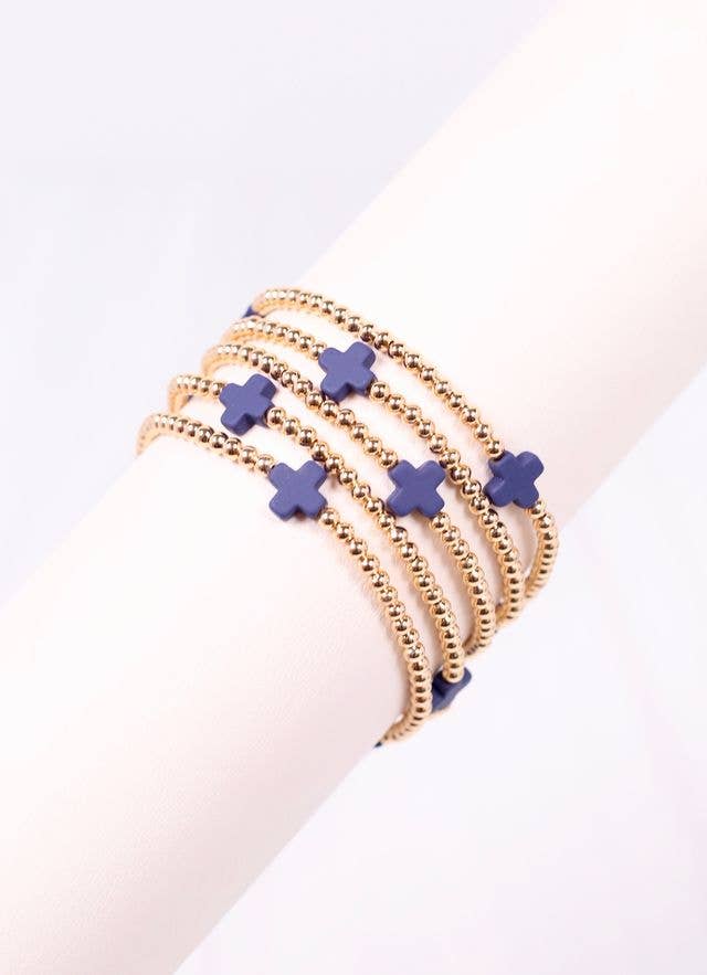 Cross Bracelet Set NAVY