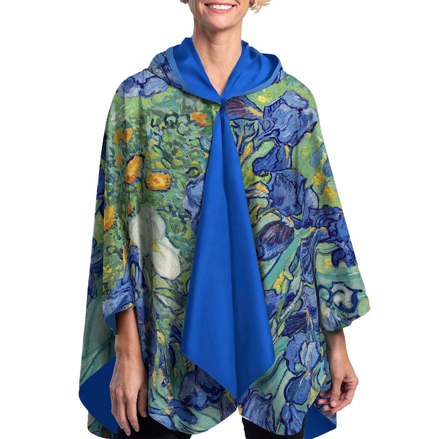 Van Gogh Irises Reversible Rain Cape
