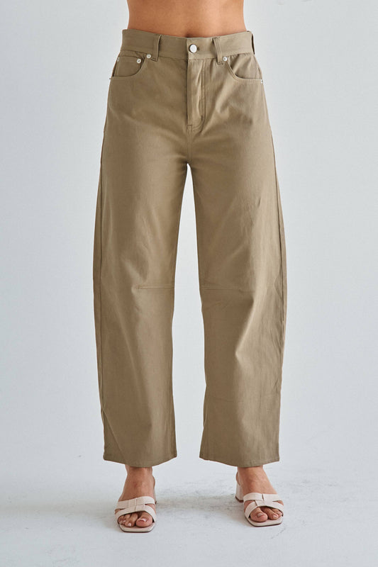 AP3554 Cotton twill barrel pants
