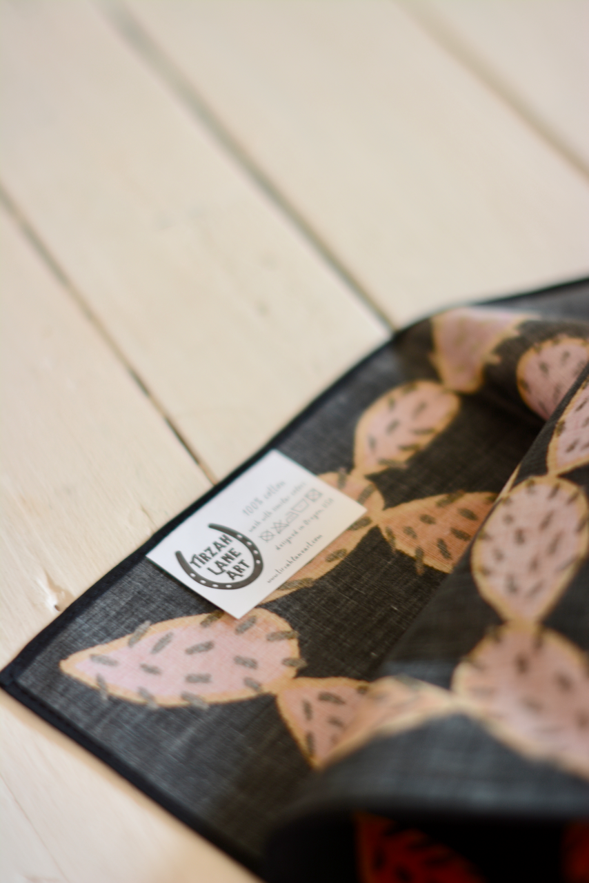 Western Cotton Cowgirl Bandana Pink Cactus