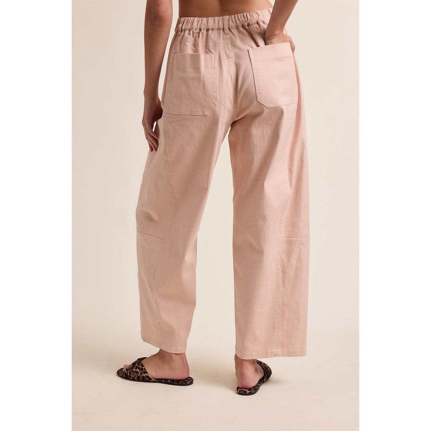 STRIPED COTTON PANTS