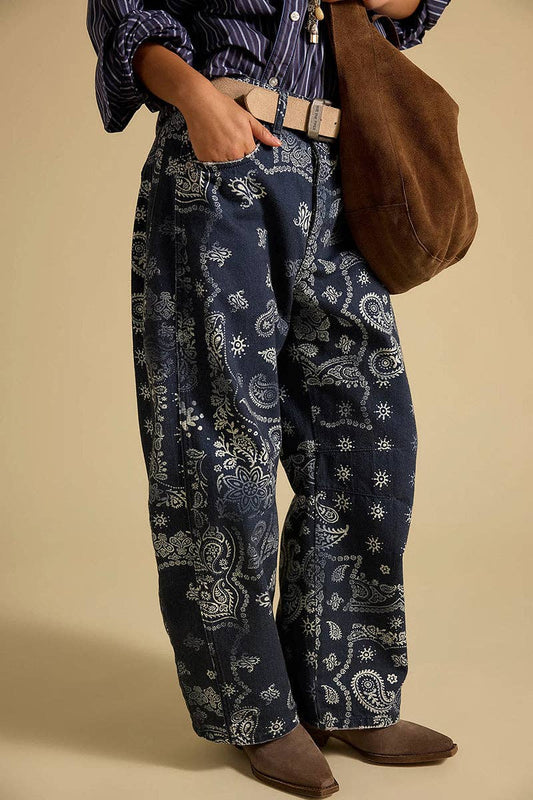 Paisley Barrel Pants