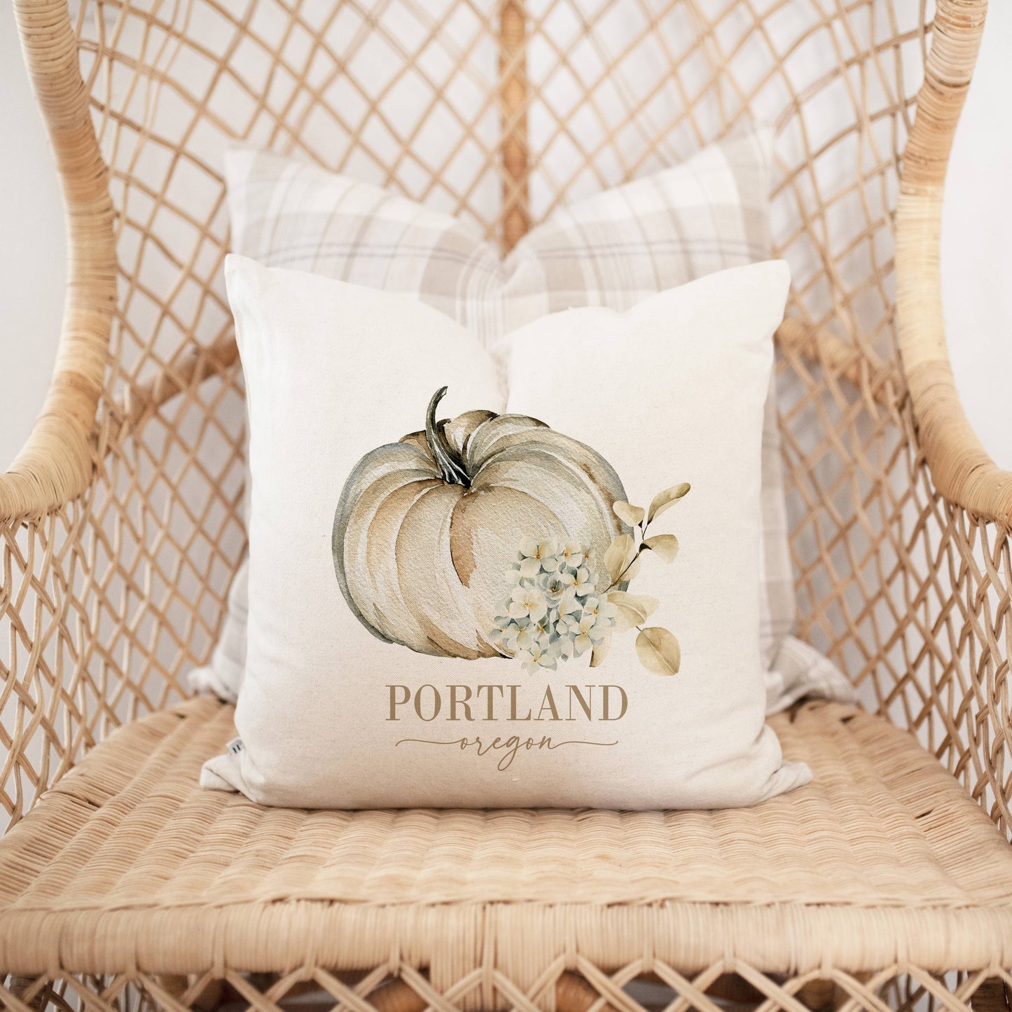 Floral Pumpkin Pillow