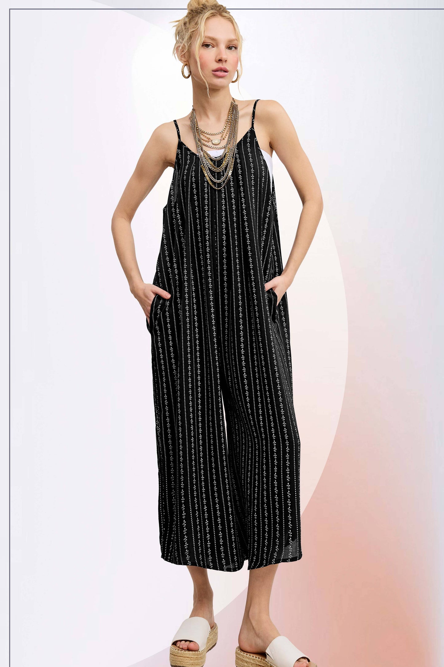 Spaghetti Strap Sleeveless Long Jumpsuit
