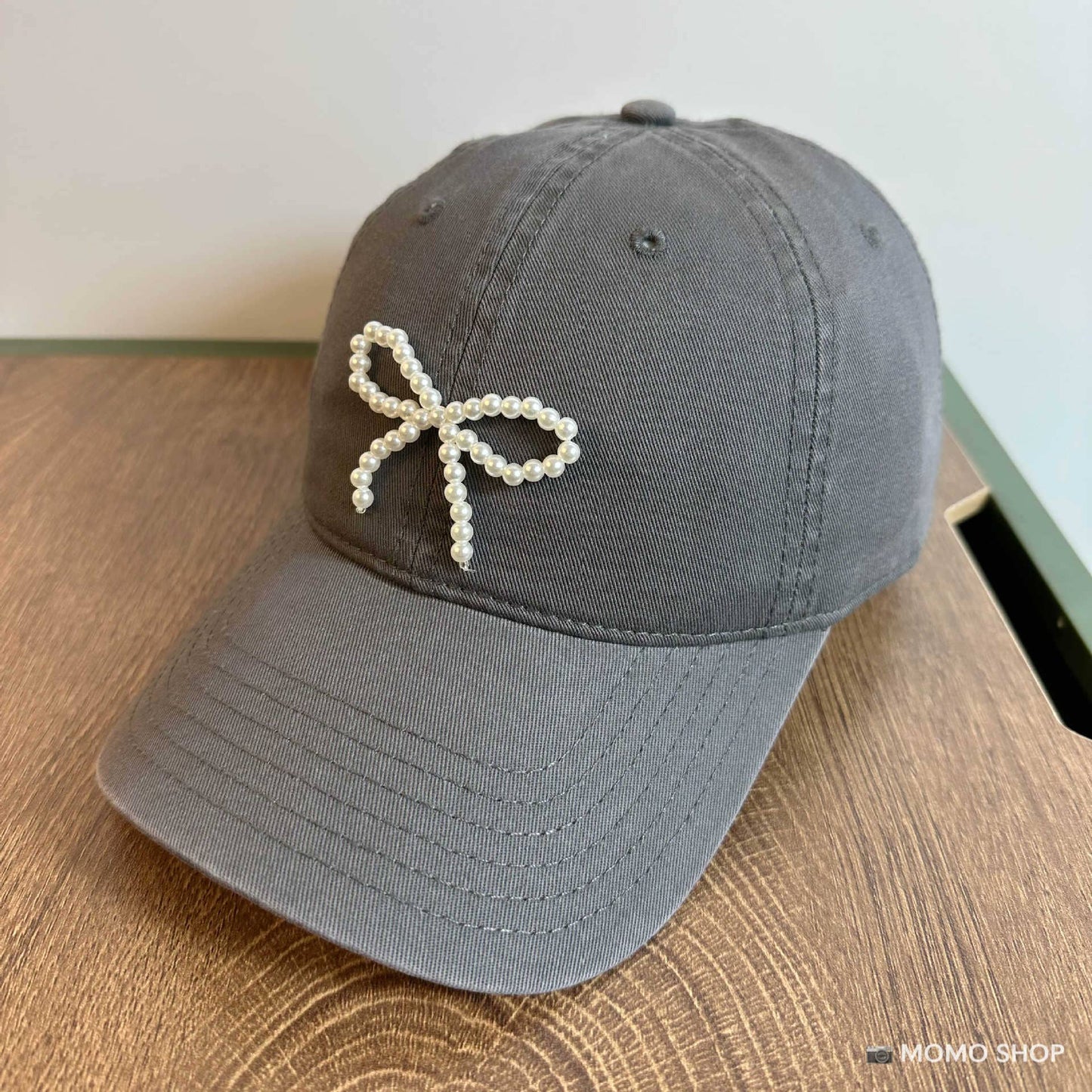 Pearl bow  baseball cap