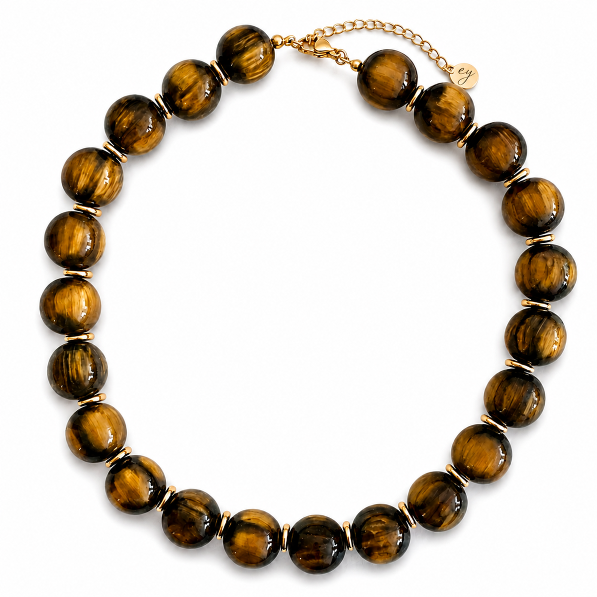 Bold Sphere Bead Necklace – Polished Statement Strand