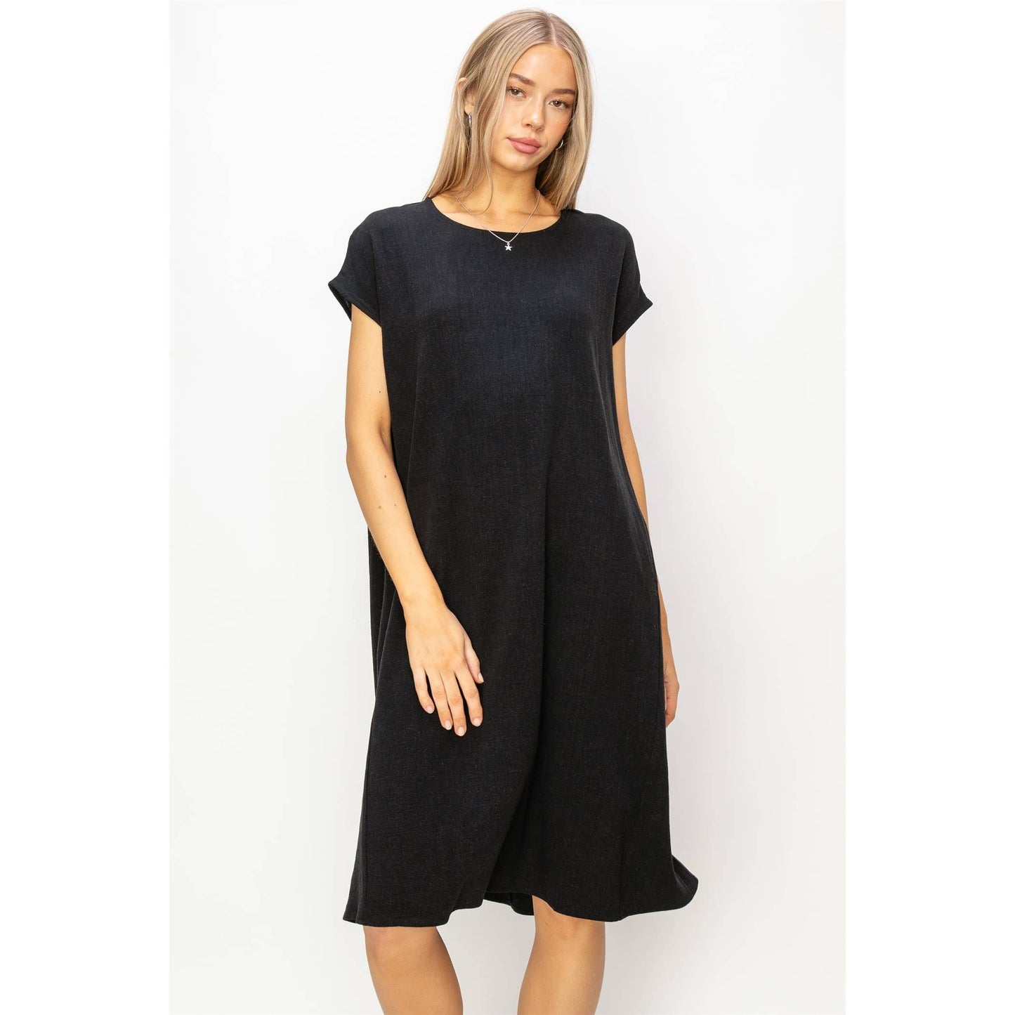 Linen Oversized Midi Dress