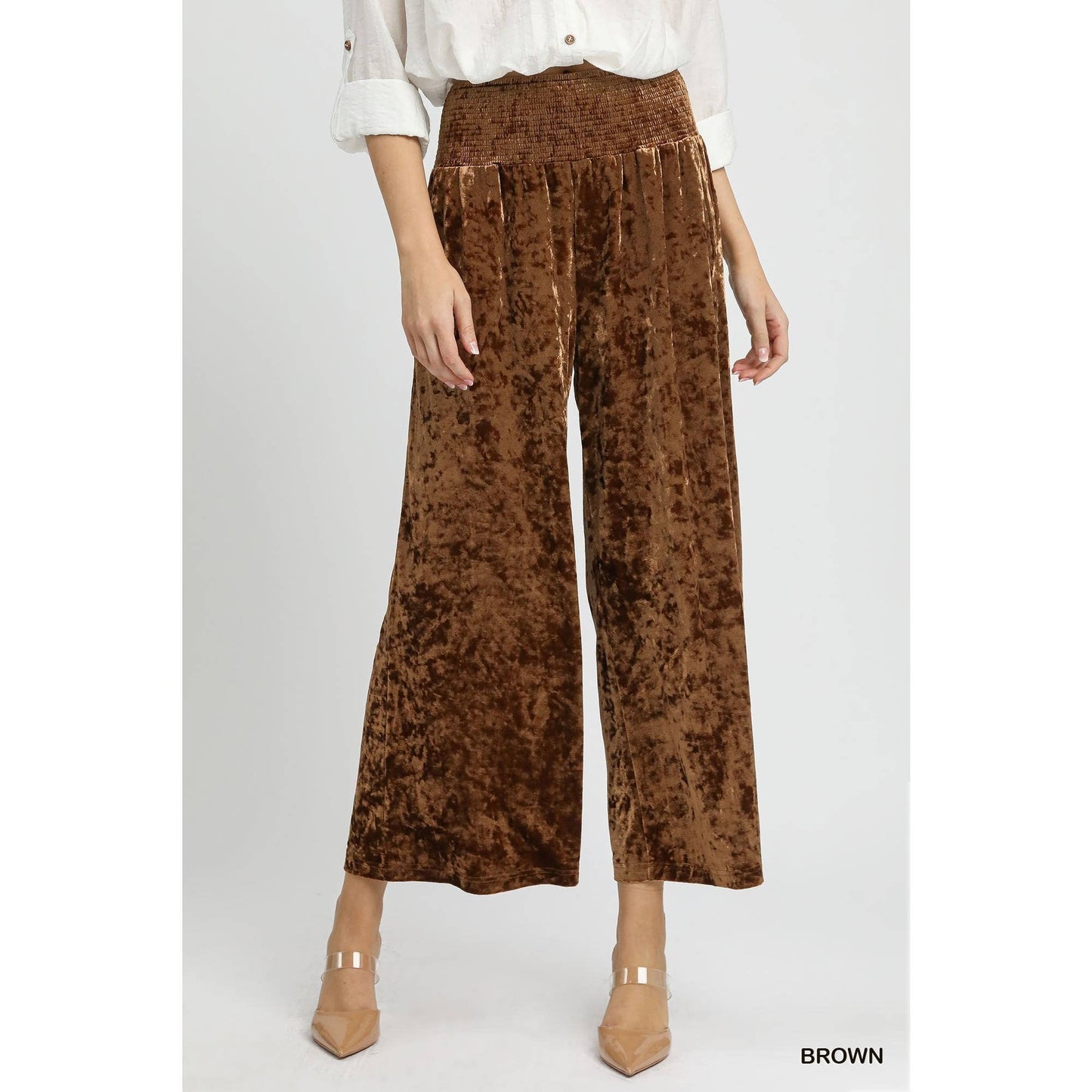 Velvet Wide Leg Pants