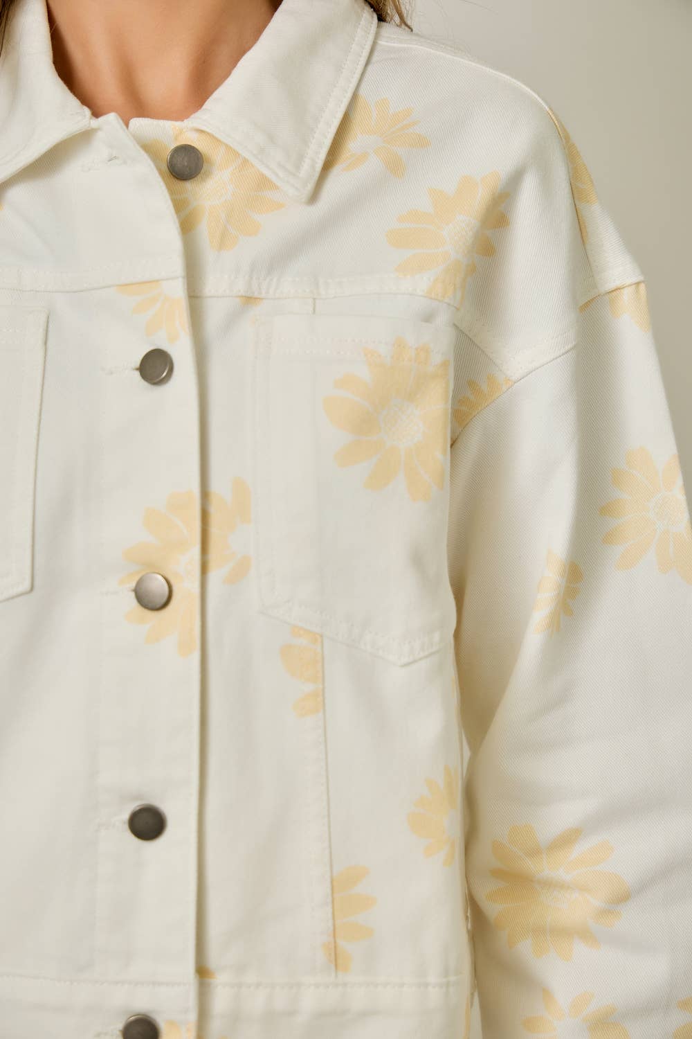 Floral Printed Denim Jacket