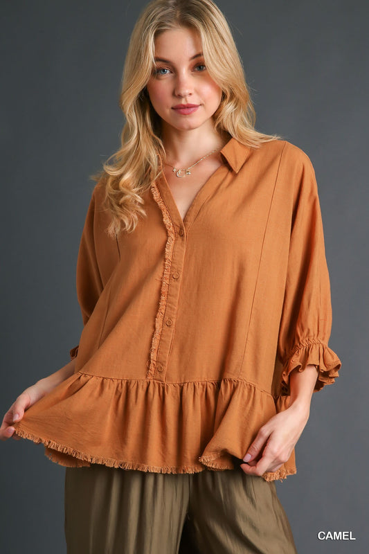 Linen Blend Top