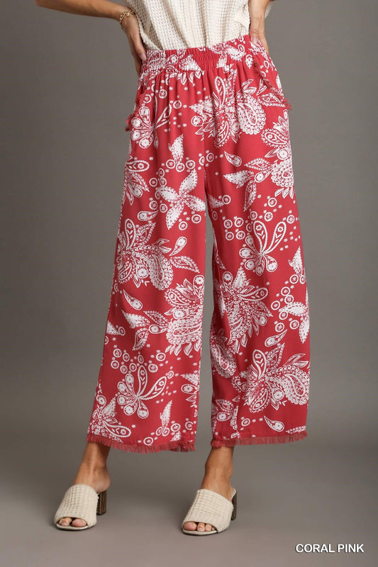 Paisley Wide Leg Pants