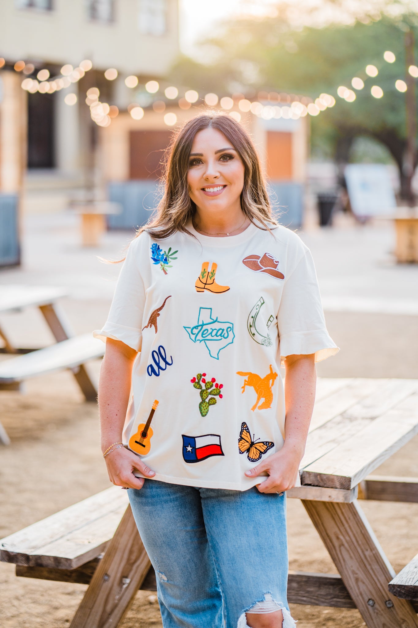 Deep in the Heart of Texas Embroidered Tee