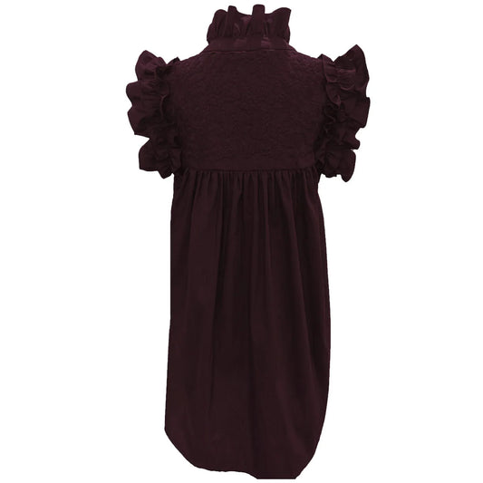 Double Maroon Hummingbird Dress