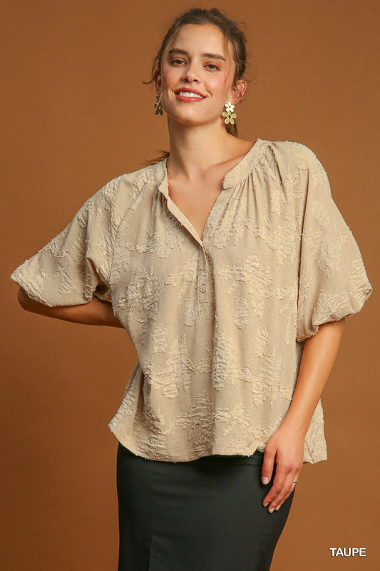 Burnout Split Neck Top