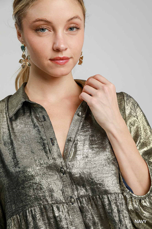 Metallic Tunic Top