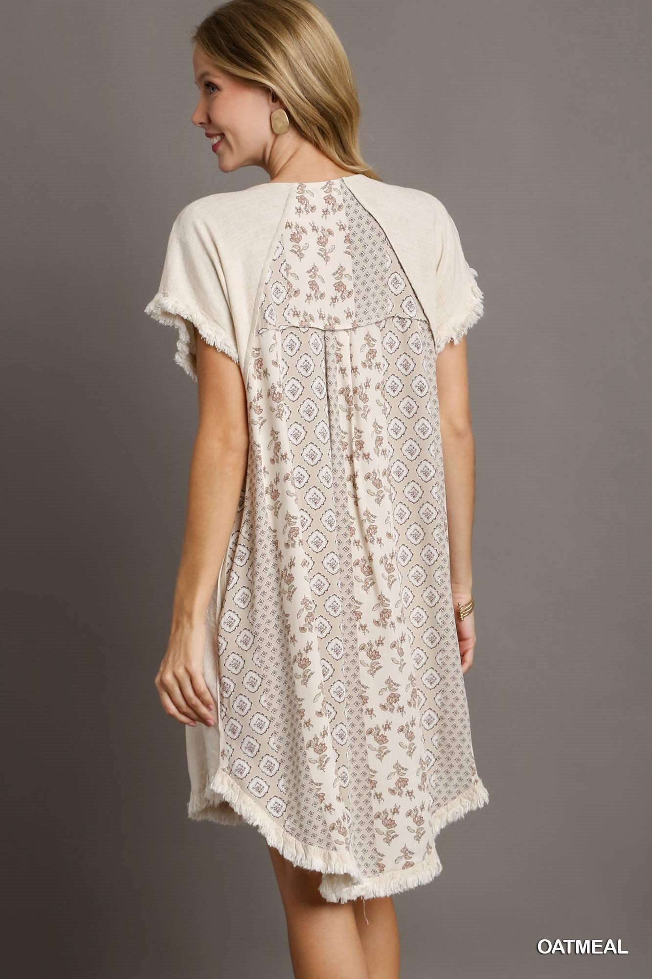 Linen High Low Hem Dress