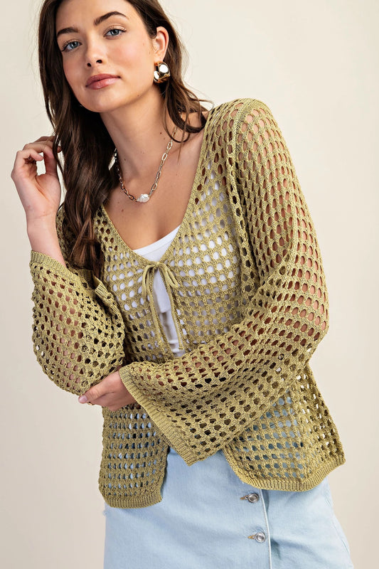 Crochet Bell Sleeve Cardigan