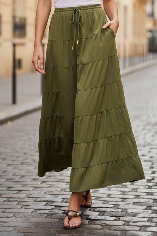 LUNA TIERED MAXI SKIRT
