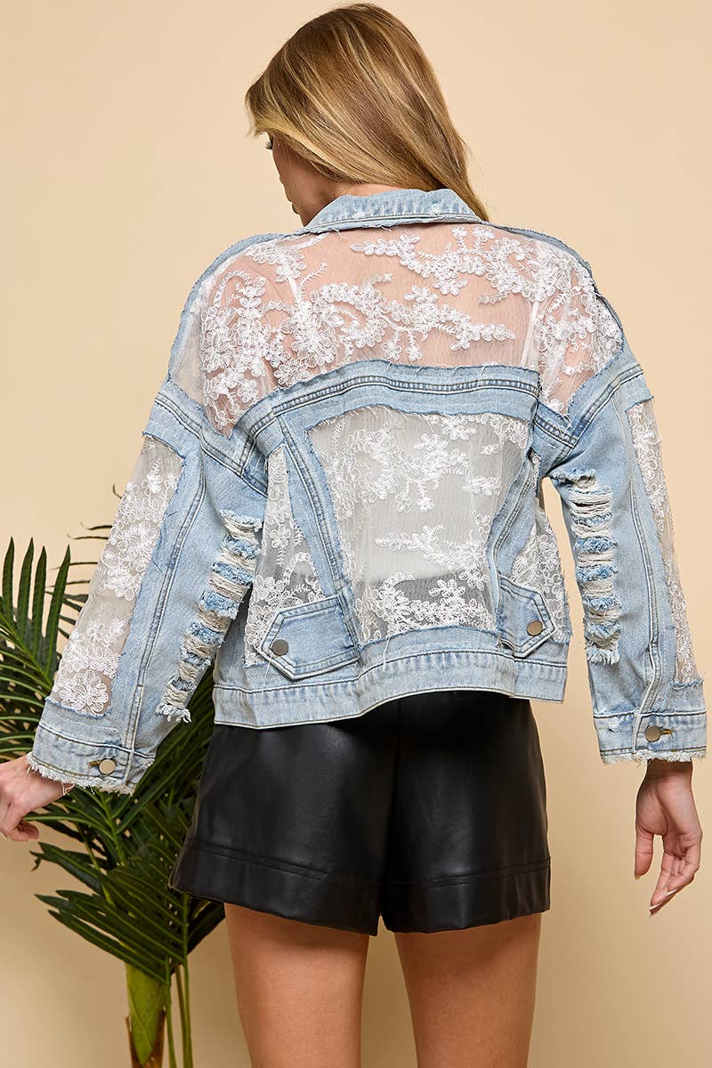 Lace Denim Jacket