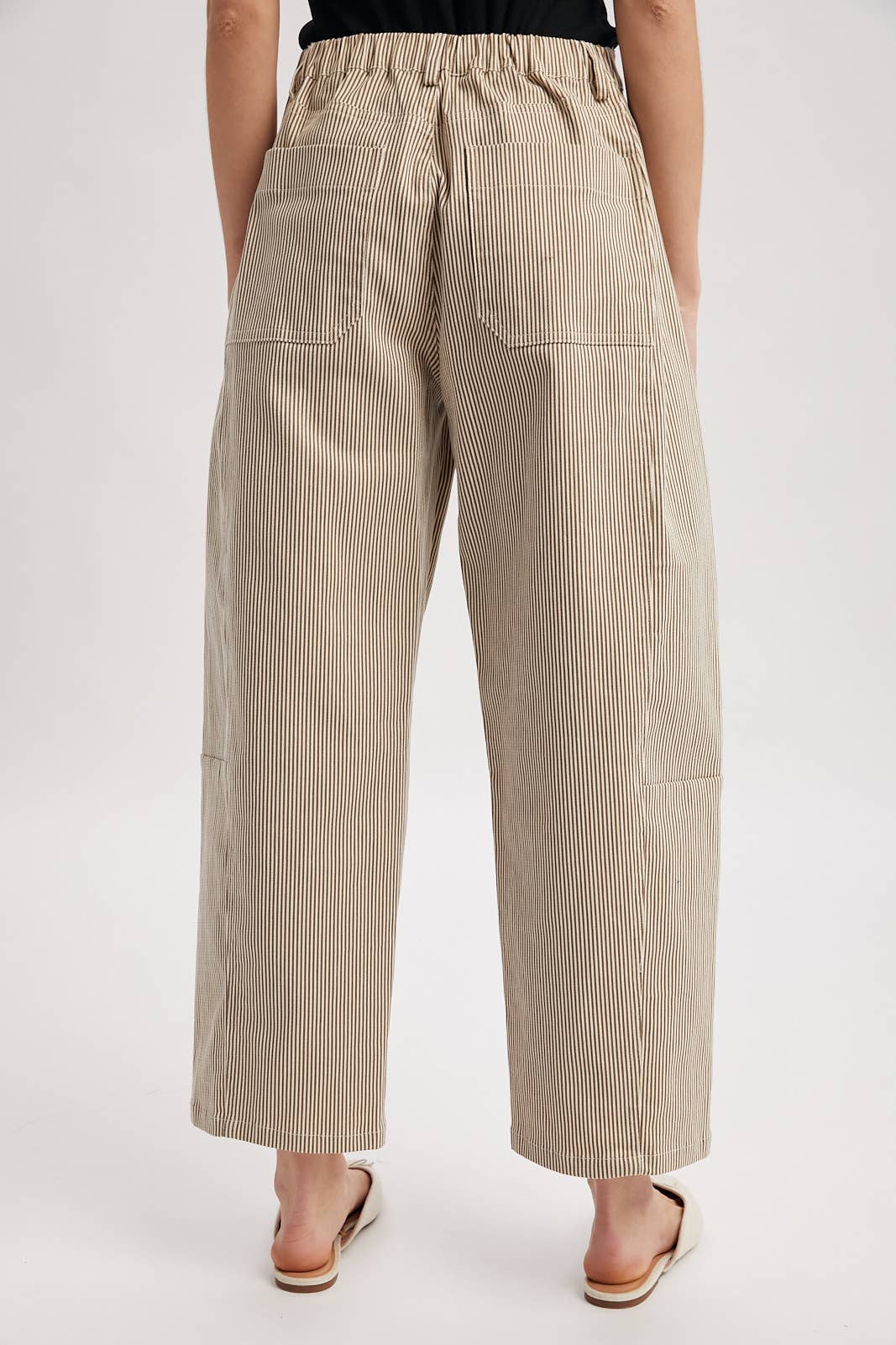 STRIPED COTTON PANTS