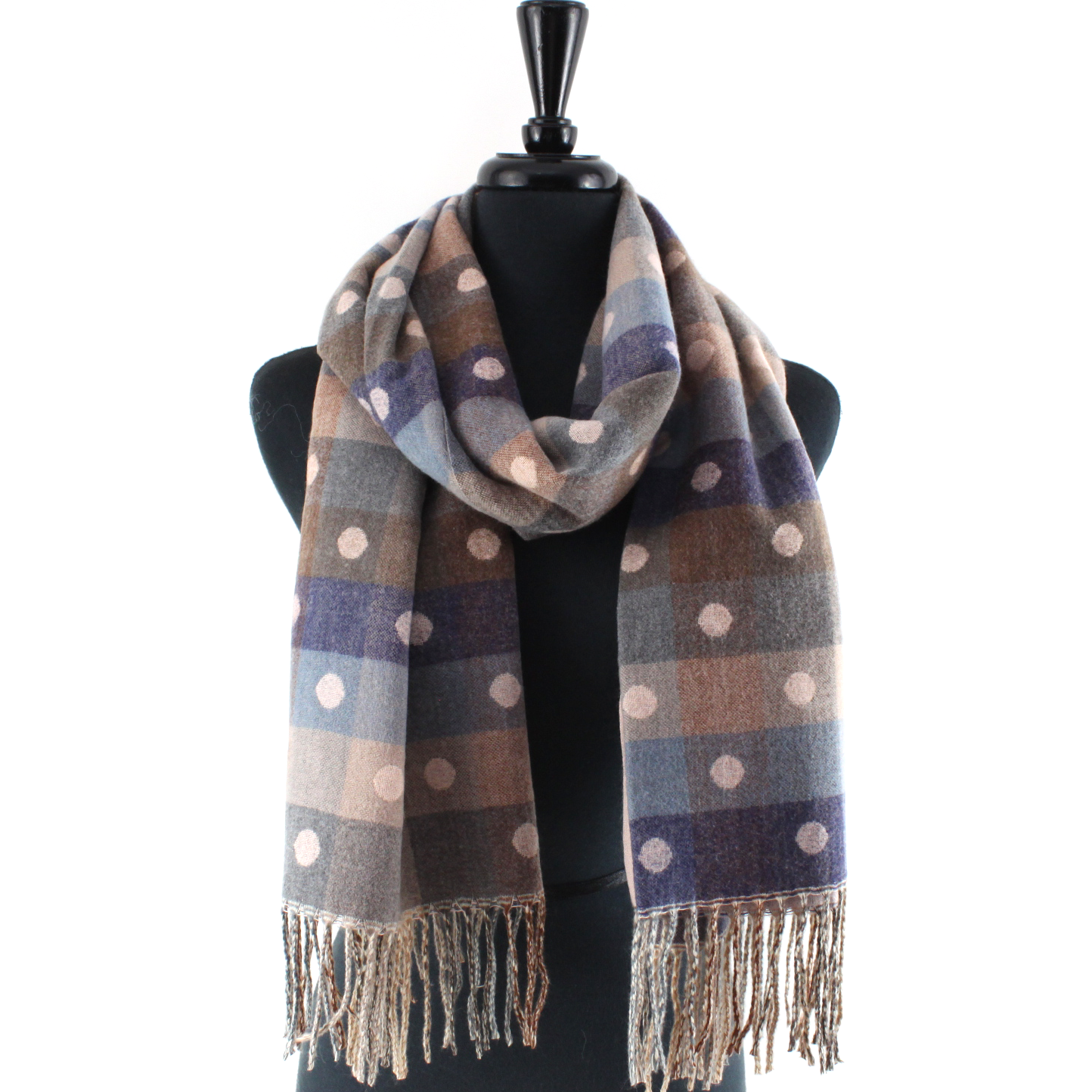 Polka Dots Reversible Scarf