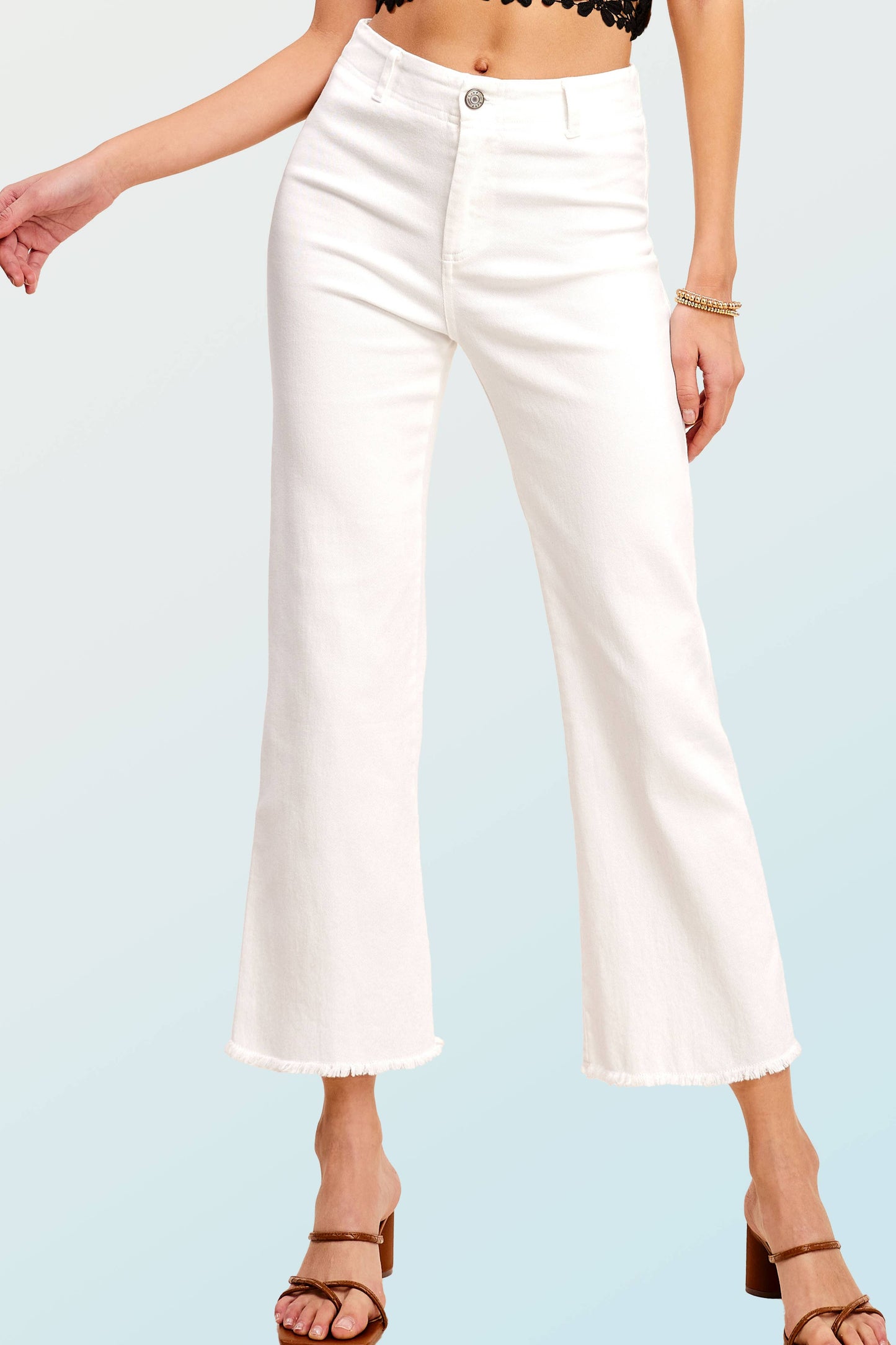 Soft Washed Stretchy High Waisted Flare Pants