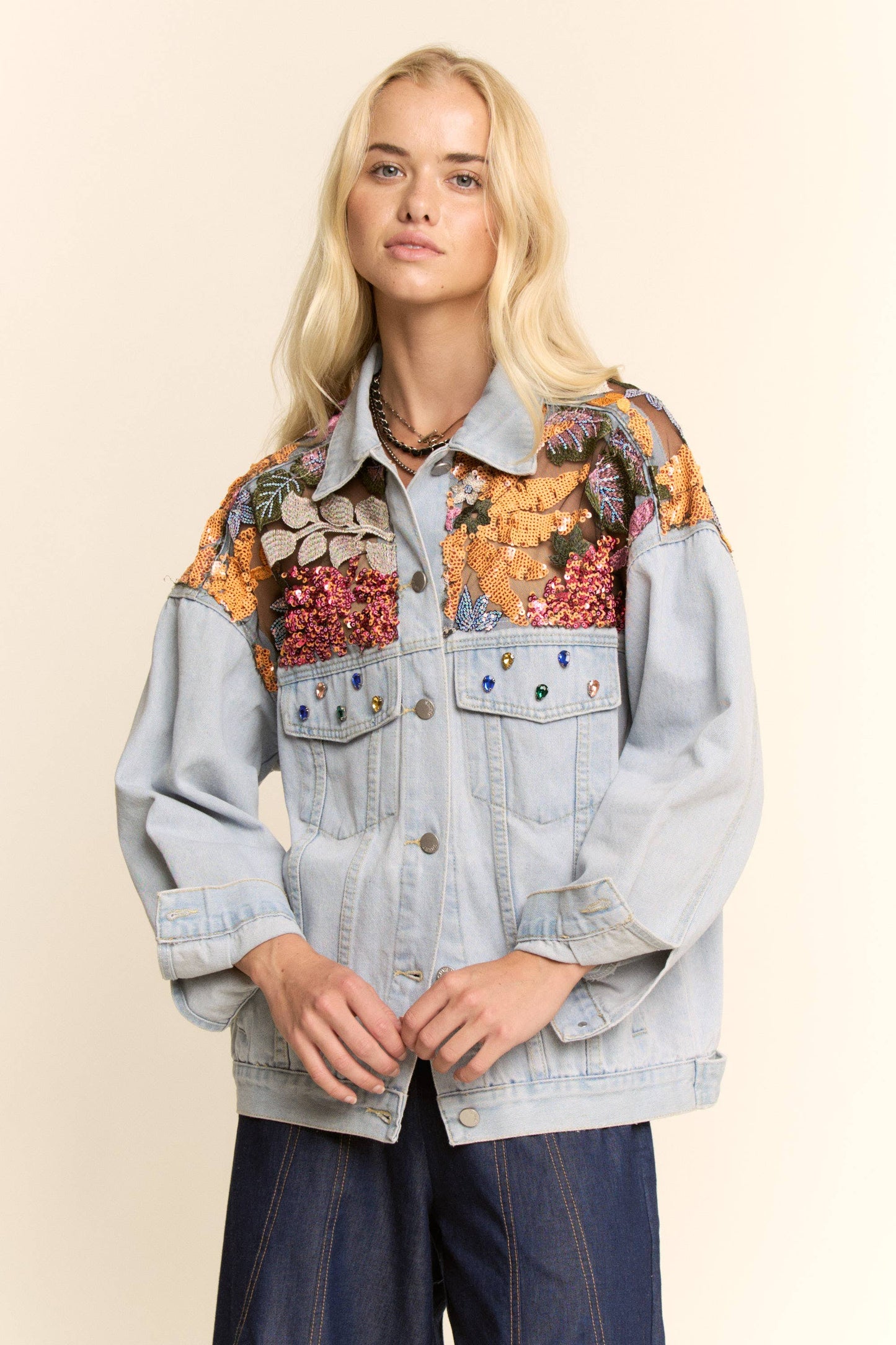 LIGHT WASH DENIM JACKET