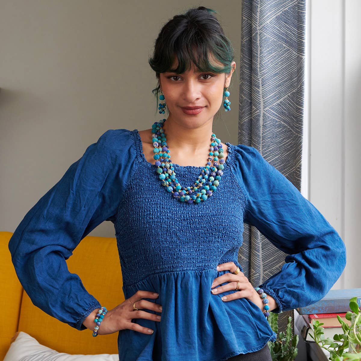 Kantha Azure Karita Necklace