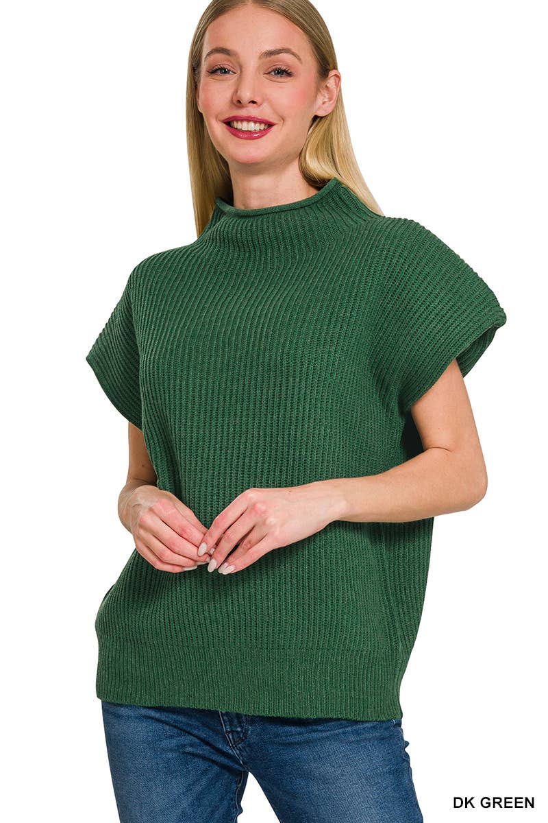 Mock Neck Knit Sweater