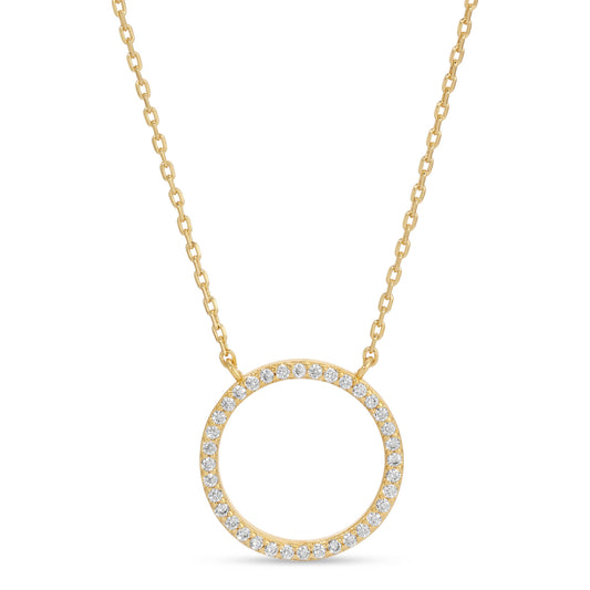 Pave Circle Pendant