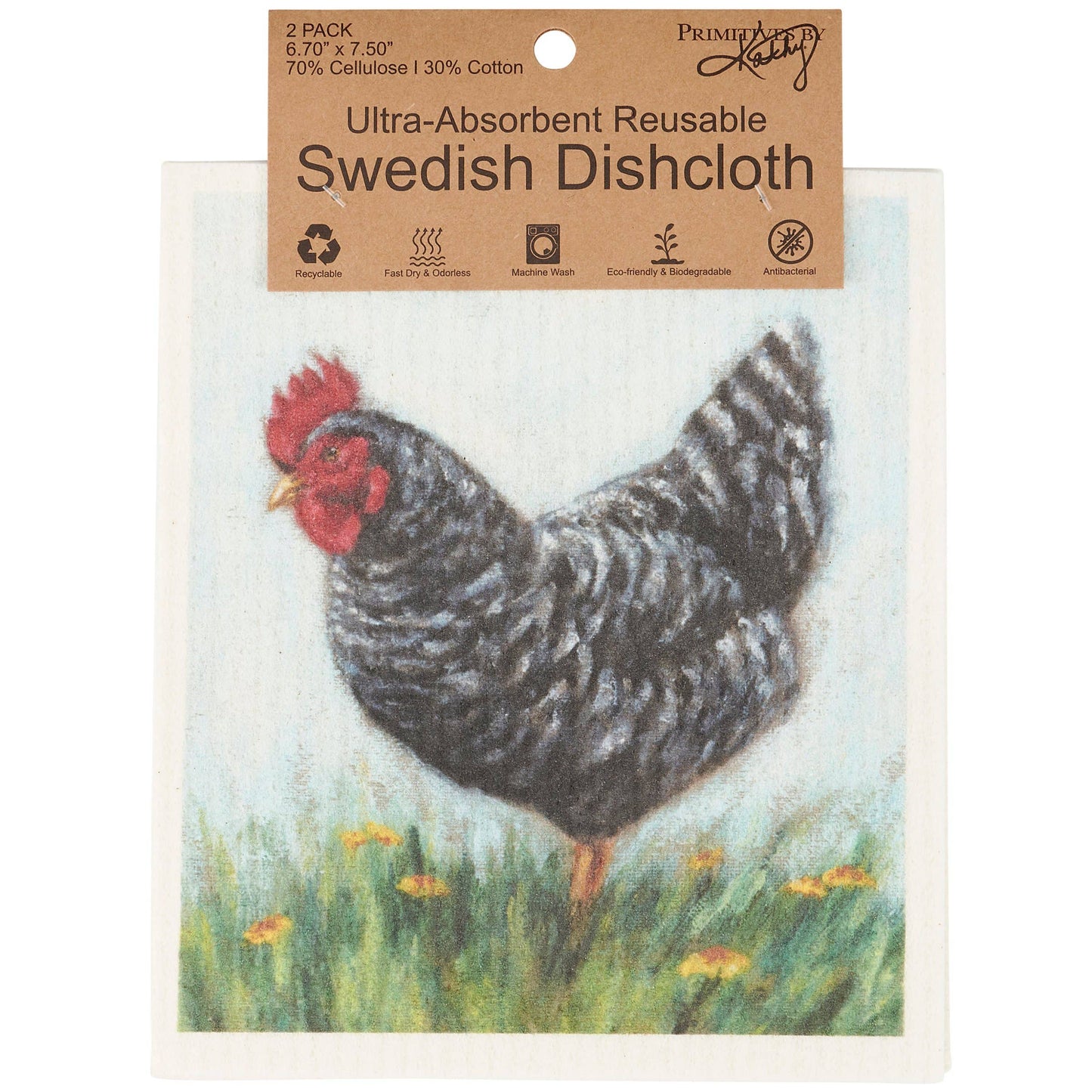 Chickens Swedish Dishcloth Set