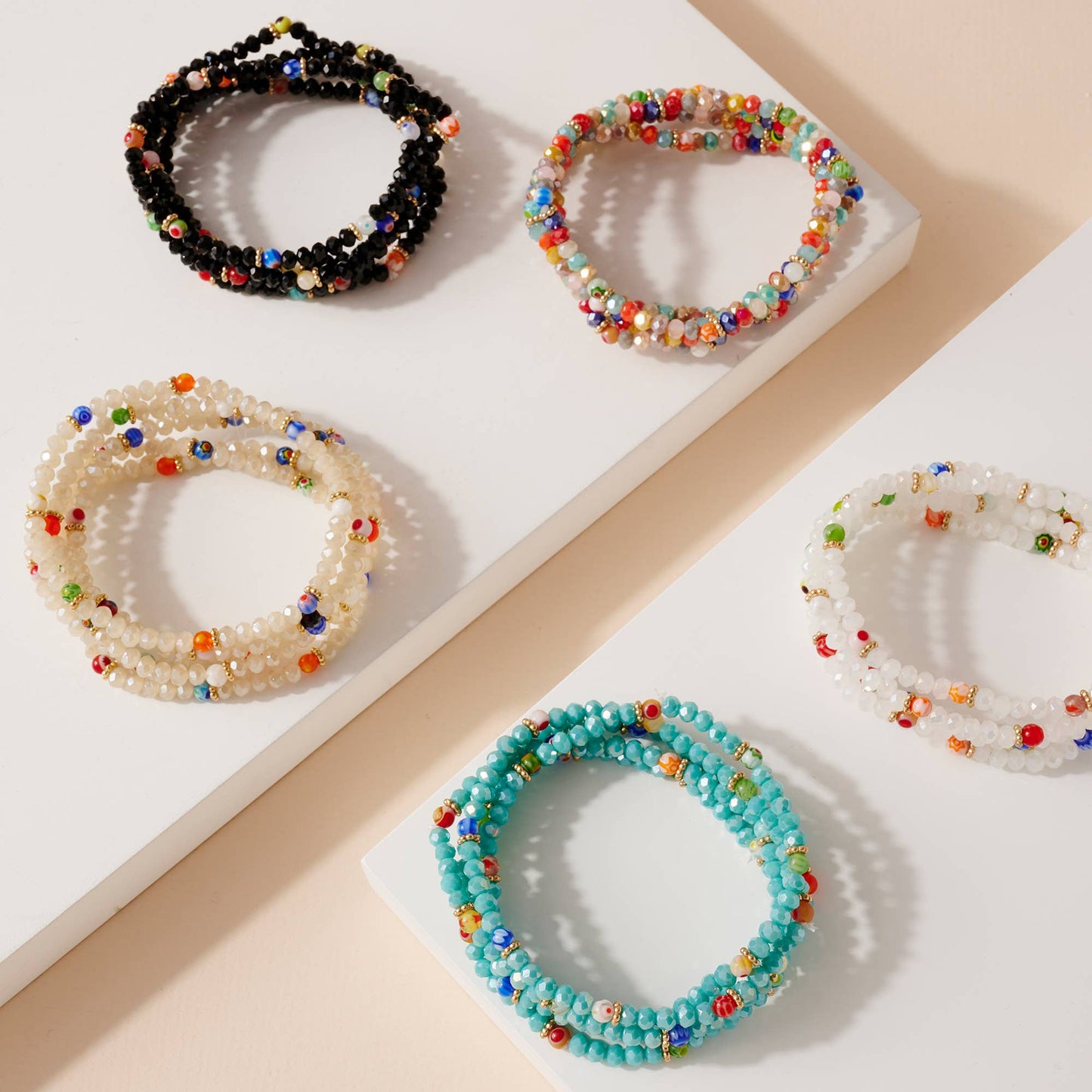 Lampwork Glass Beads Bracelet Set