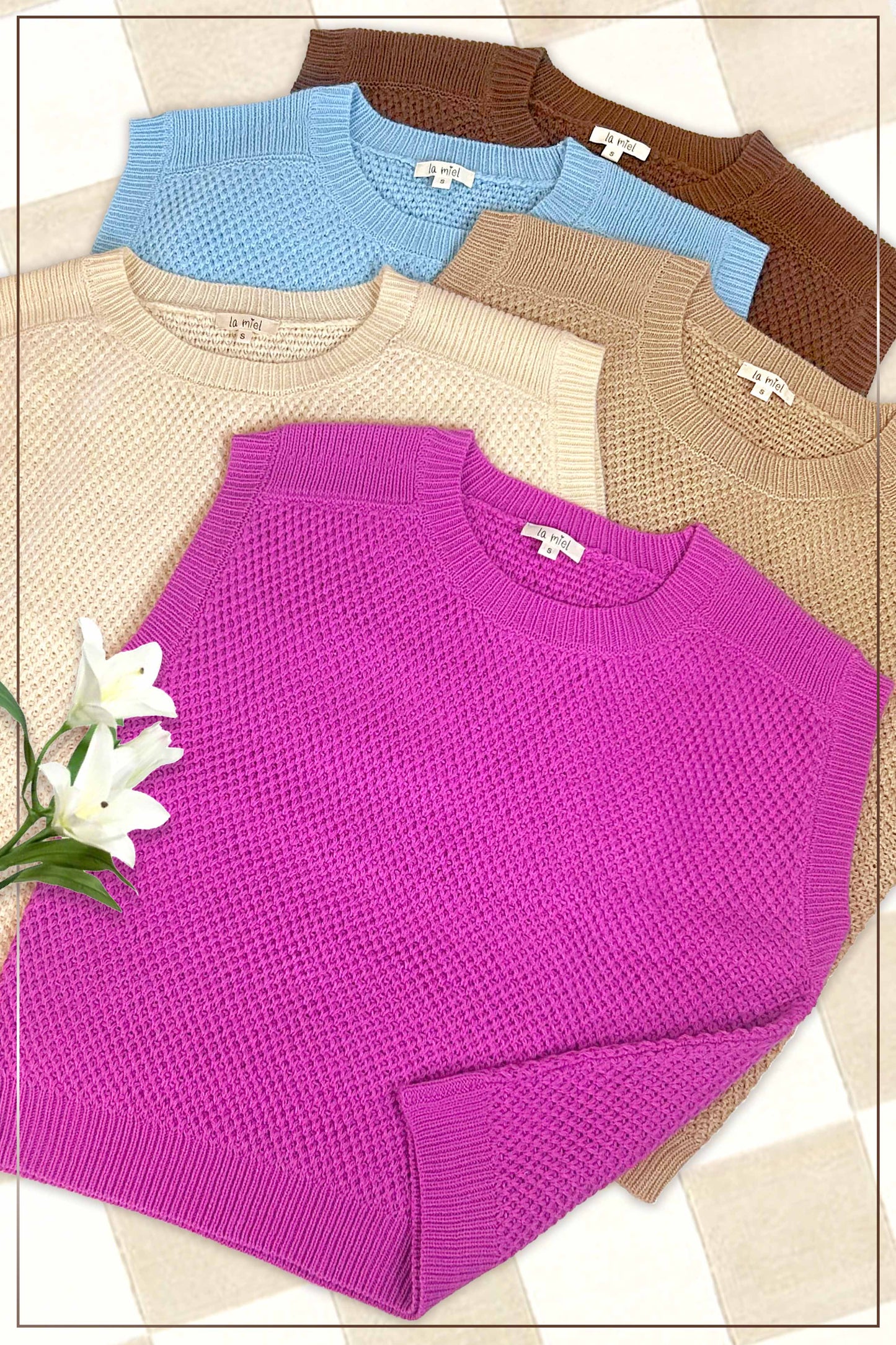 Loose Fit Round Neck Sweater Vest Top
