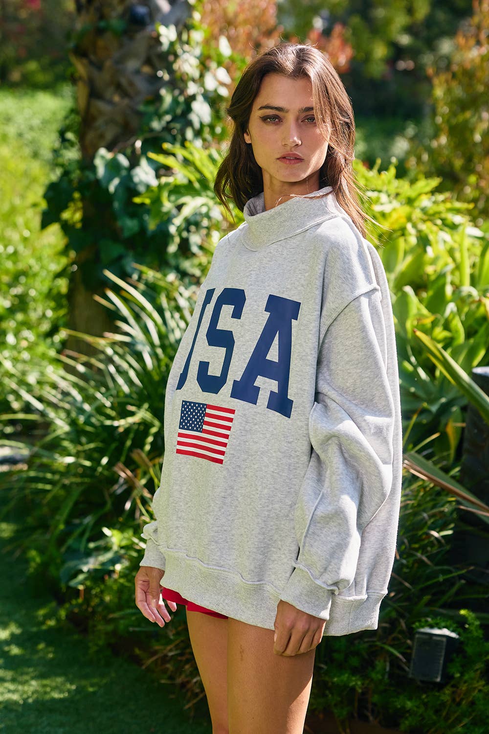 VINTAGEUSA Reversible USA/America Graphic Sweatshirt