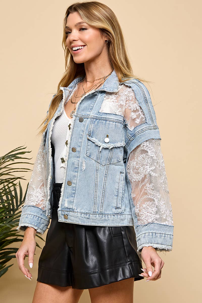 Lace Denim Jacket