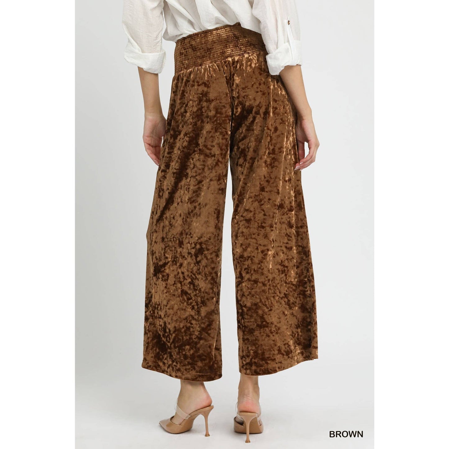 Velvet Wide Leg Pants