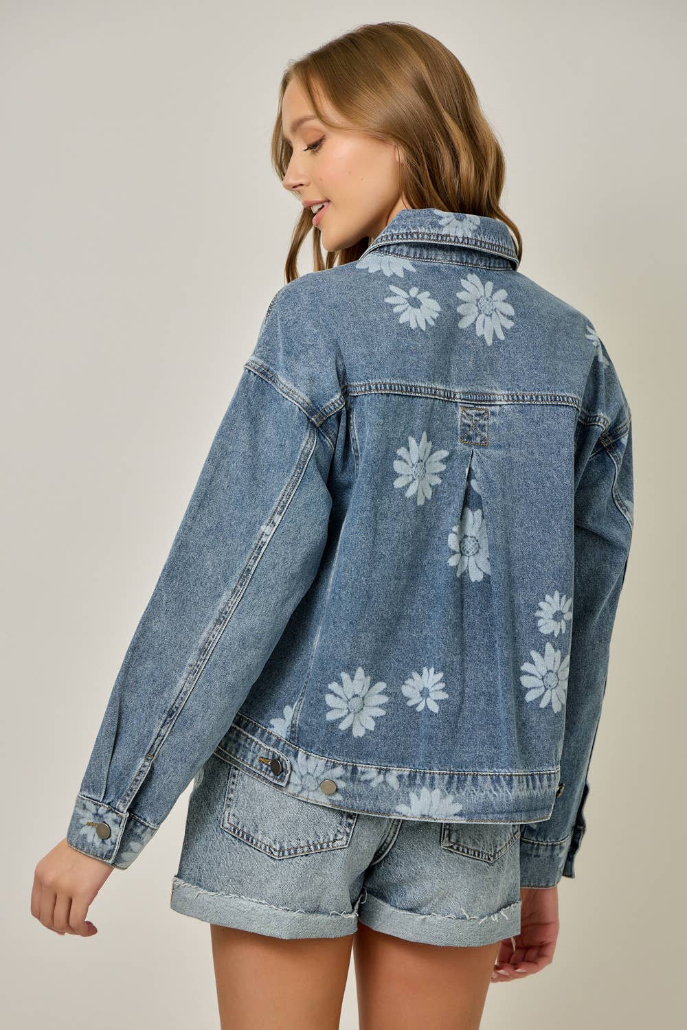 Floral Printed Denim Jacket