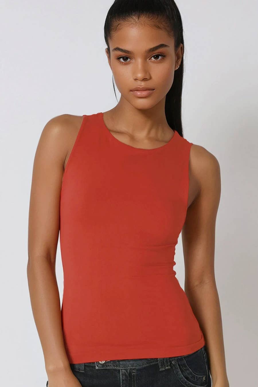 Clean Line Boat Neck Tank Top