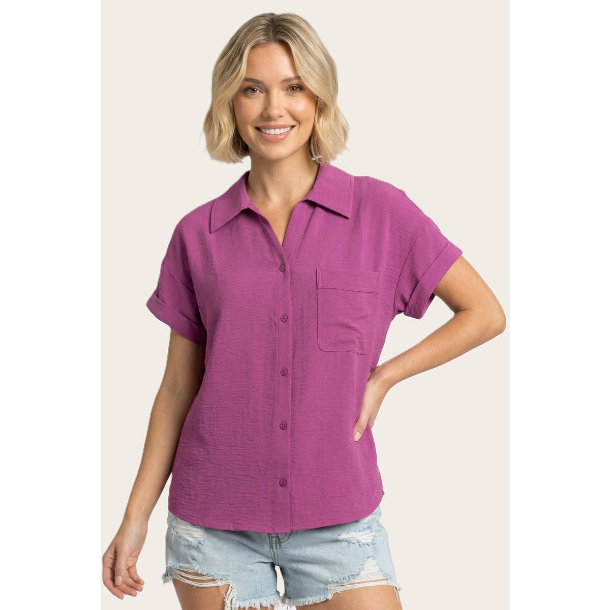 COLLARED BUTTON DOWN SHIRT