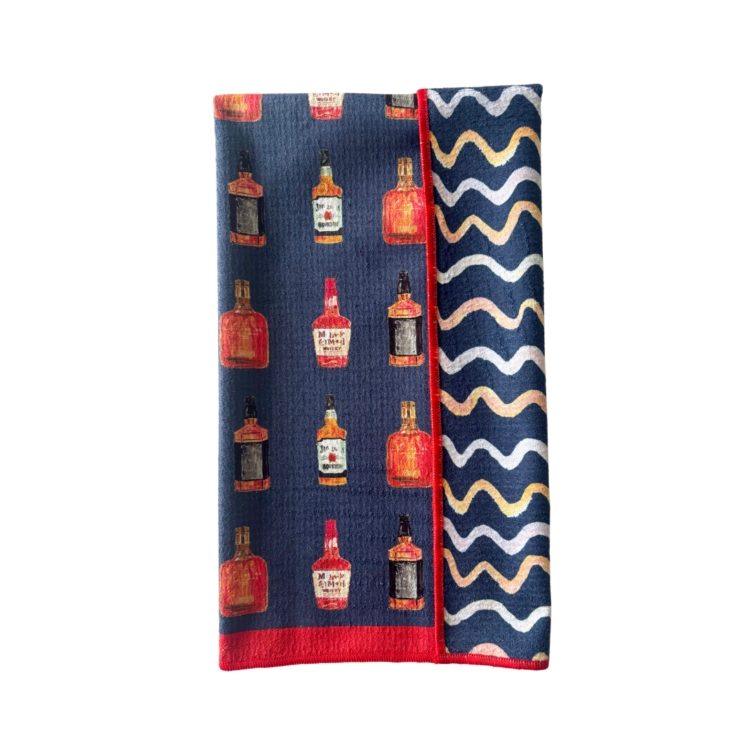 Double Sided Bourbon  Tea Towel