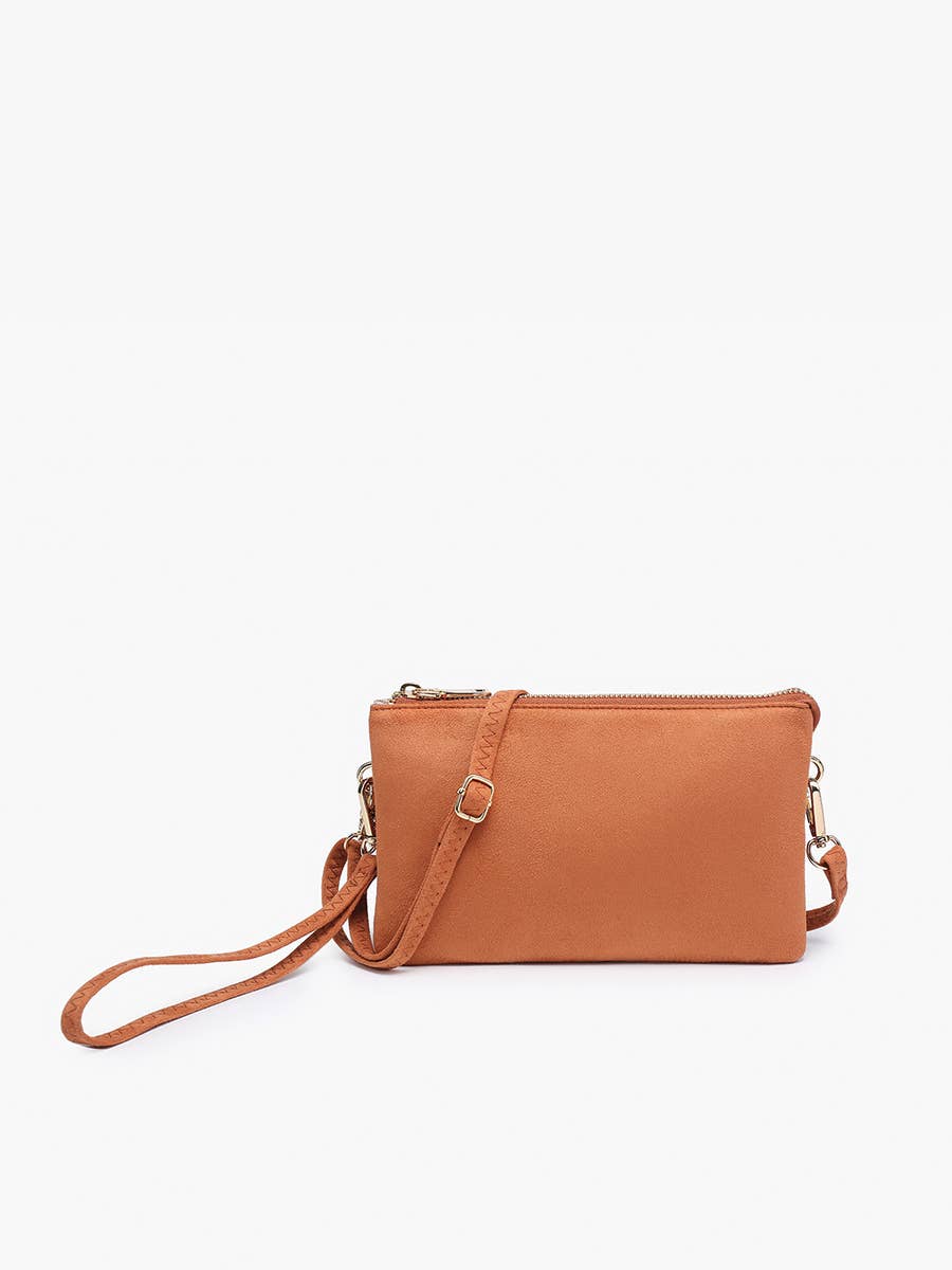 Riley Smooth 3 Compartment Crossbody/Wristlet