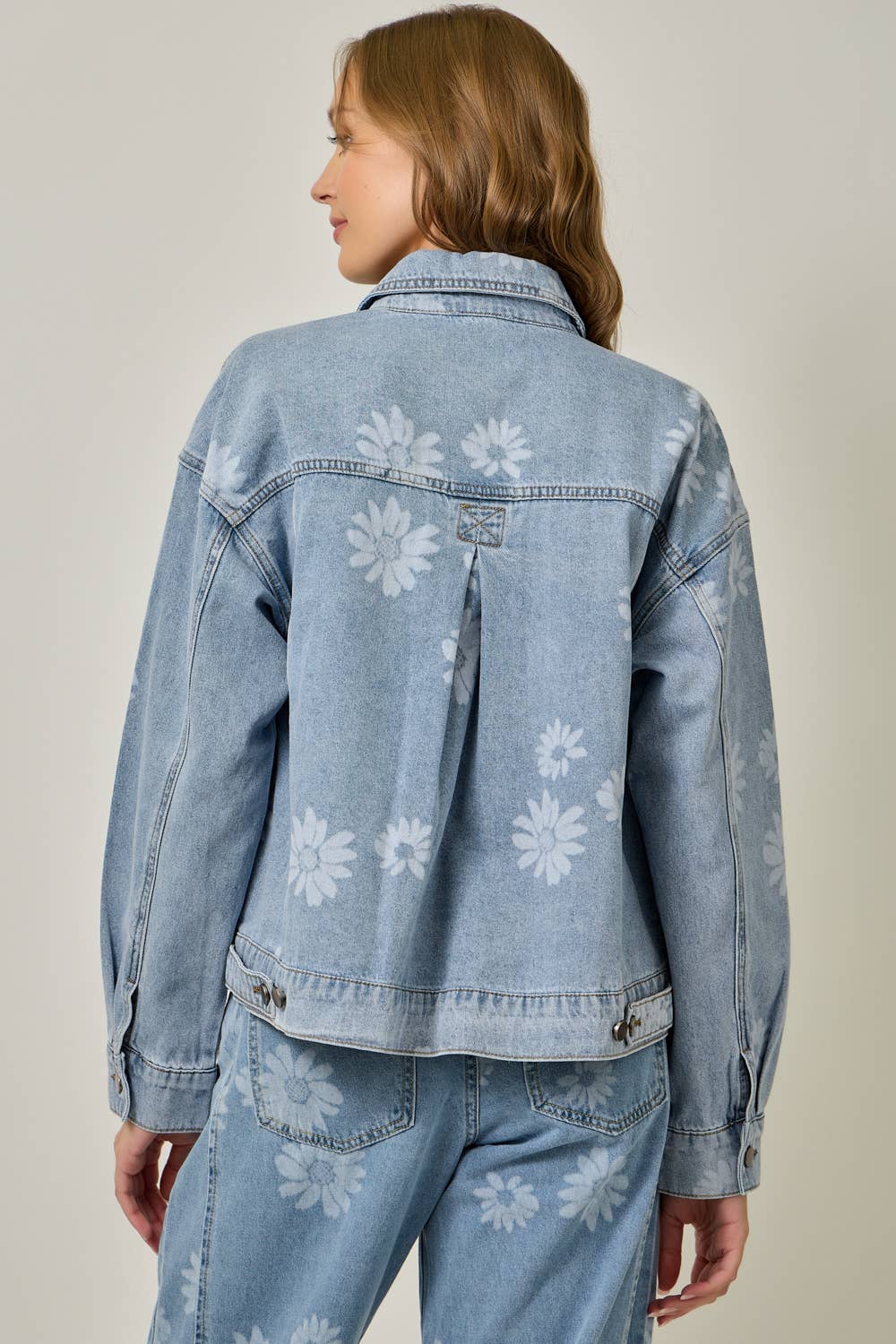 Floral Printed Denim Jacket