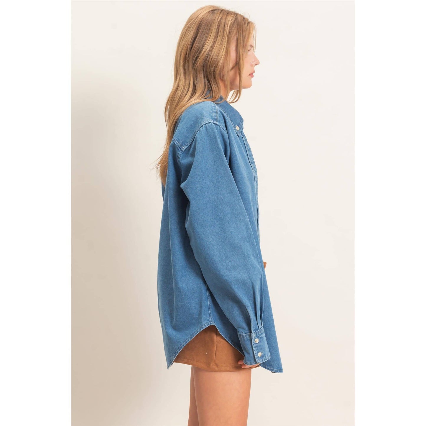 Button-Up Denim Shirt