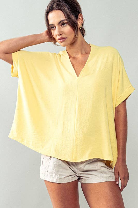 Breezy Airflow V-Neck Top-SS