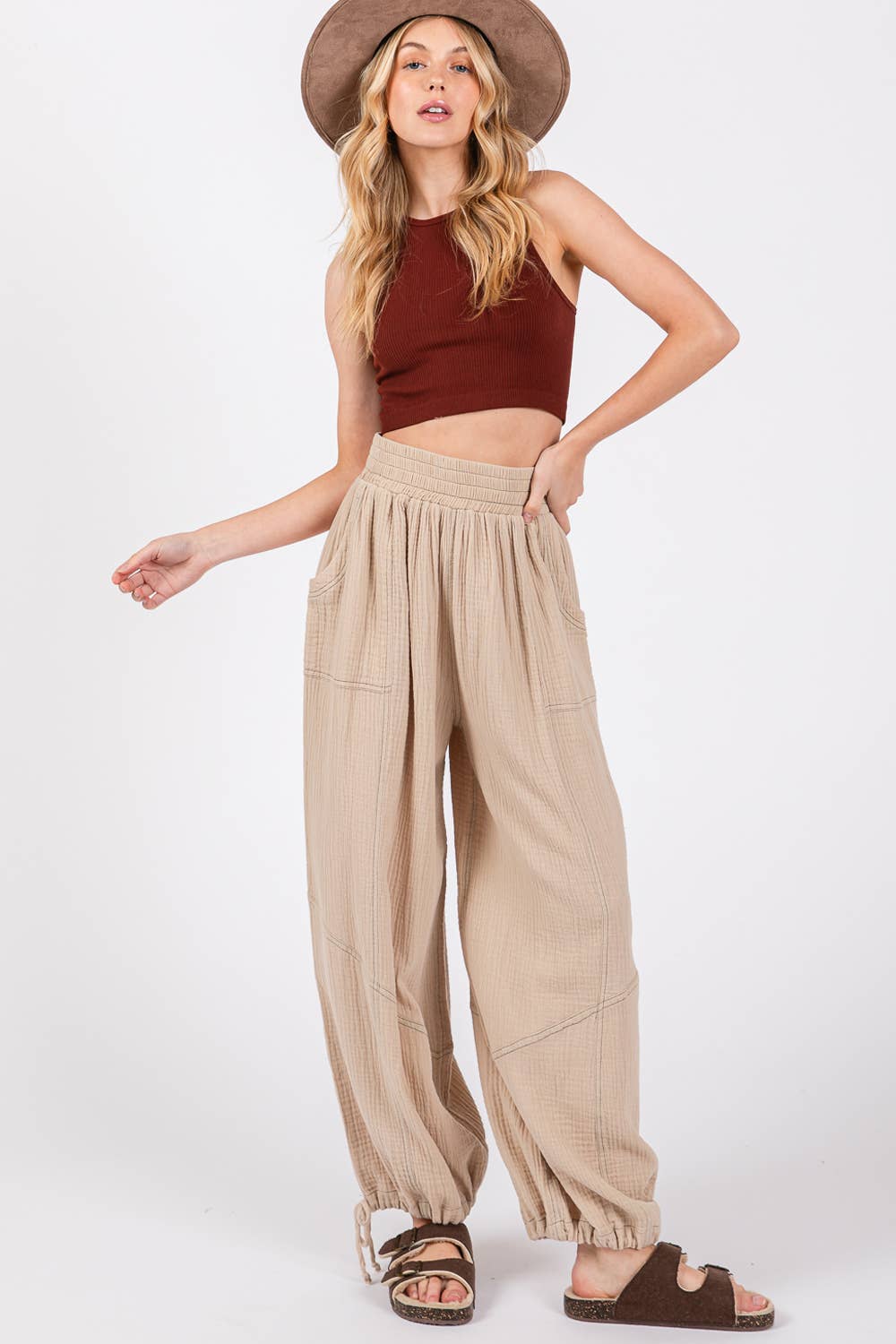 DOUBLE GAZUZE BOHEMIAN PANT