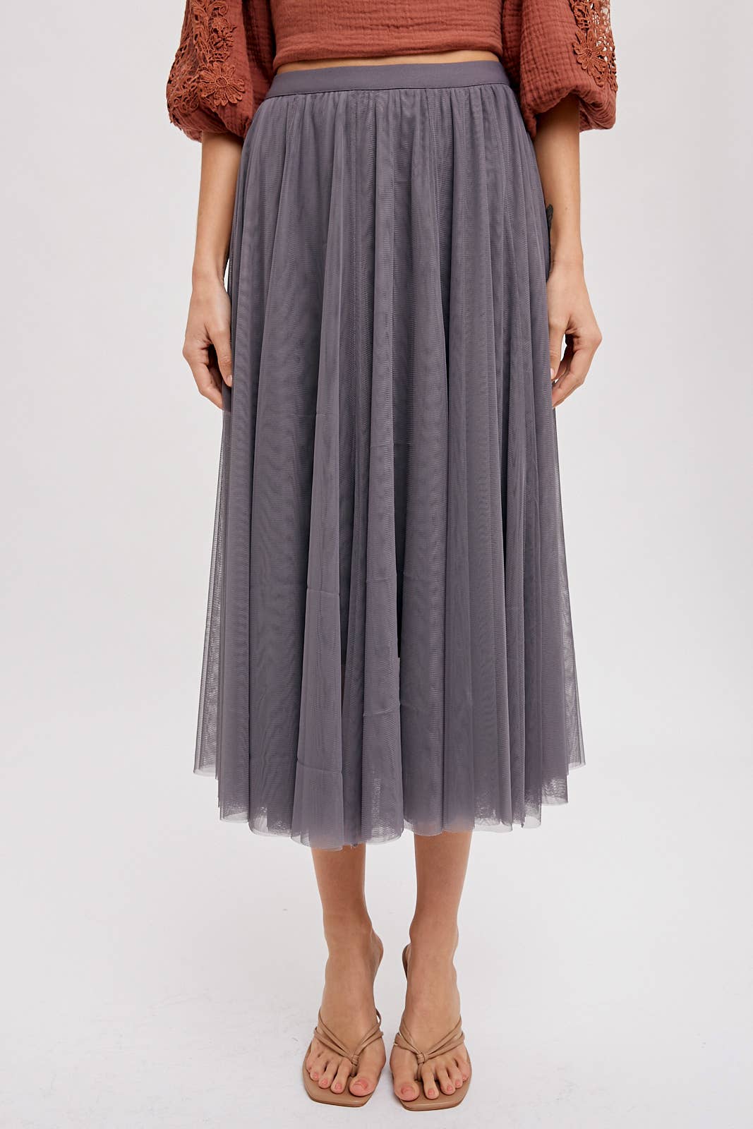 TULLE MIDI SKIRT