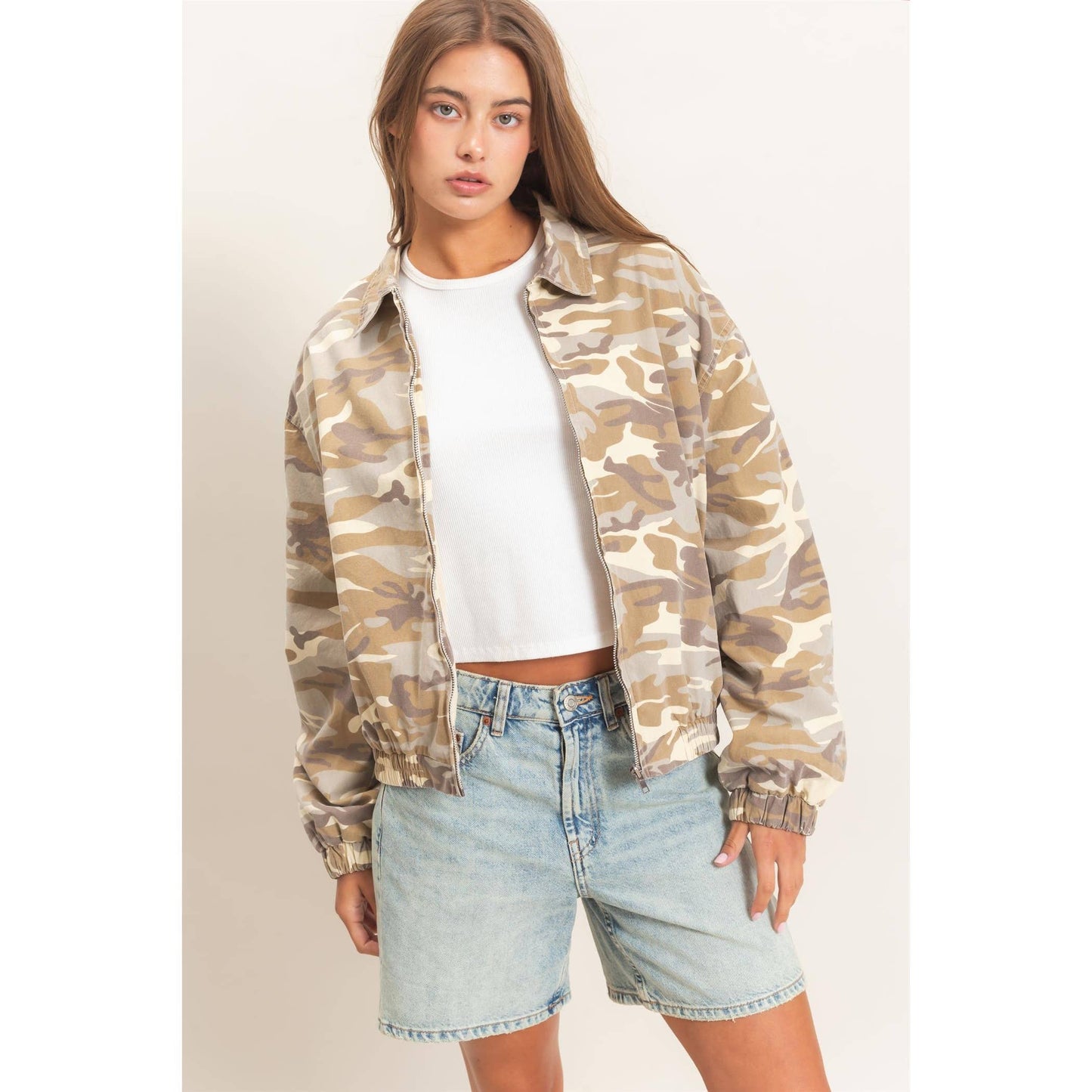 Camouflage Zip-Up Jacket